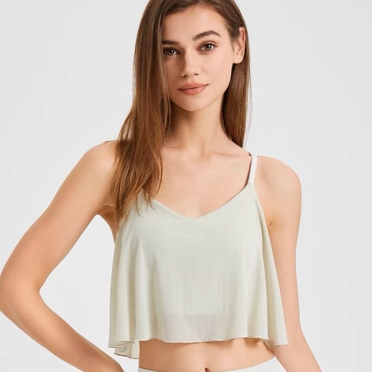 Ženski top za jogu, Slim fit, Poliester 95%+, rameni remeni nisu uklonjivi, Ljeto 2025