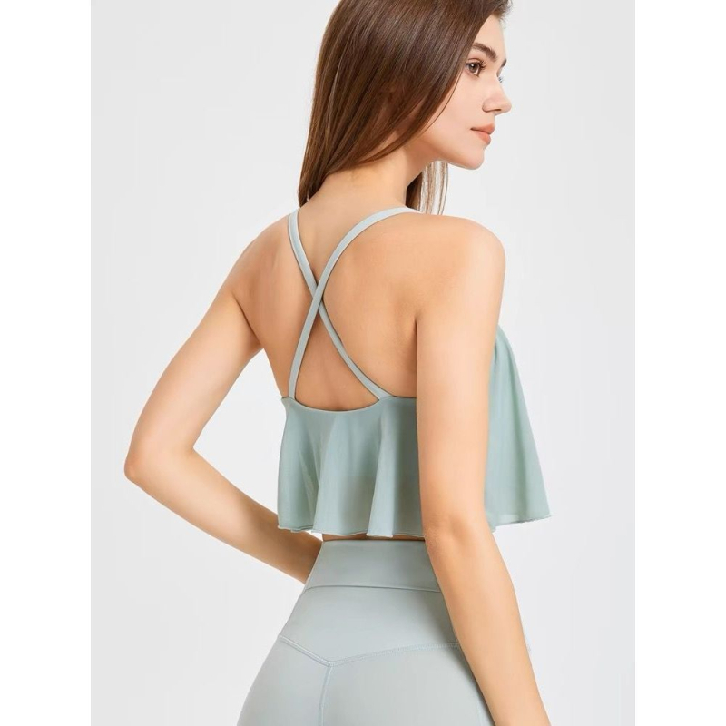 Ženski top za jogu, Slim fit, Poliester 95%+, rameni remeni nisu uklonjivi, Ljeto 2025