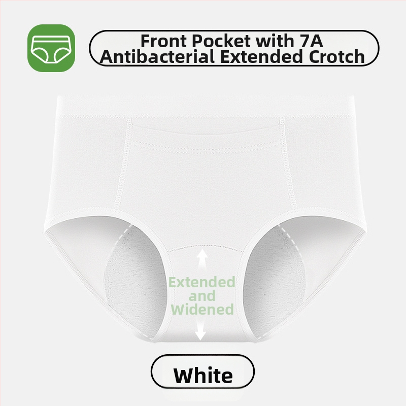 Ženske menstrualne gaće, otporne na curenje, s produženim preponama, visokim strukom, glavni materijal 95% pamuk, podstava 100% pamuk