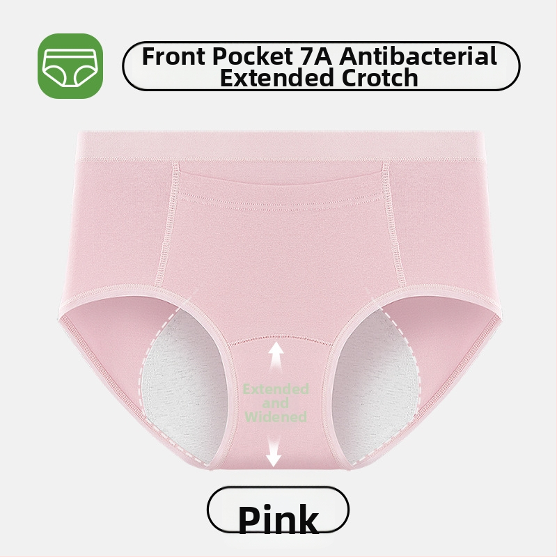 Ženske menstrualne gaće, otporne na curenje, s produženim preponama, visokim strukom, glavni materijal 95% pamuk, podstava 100% pamuk