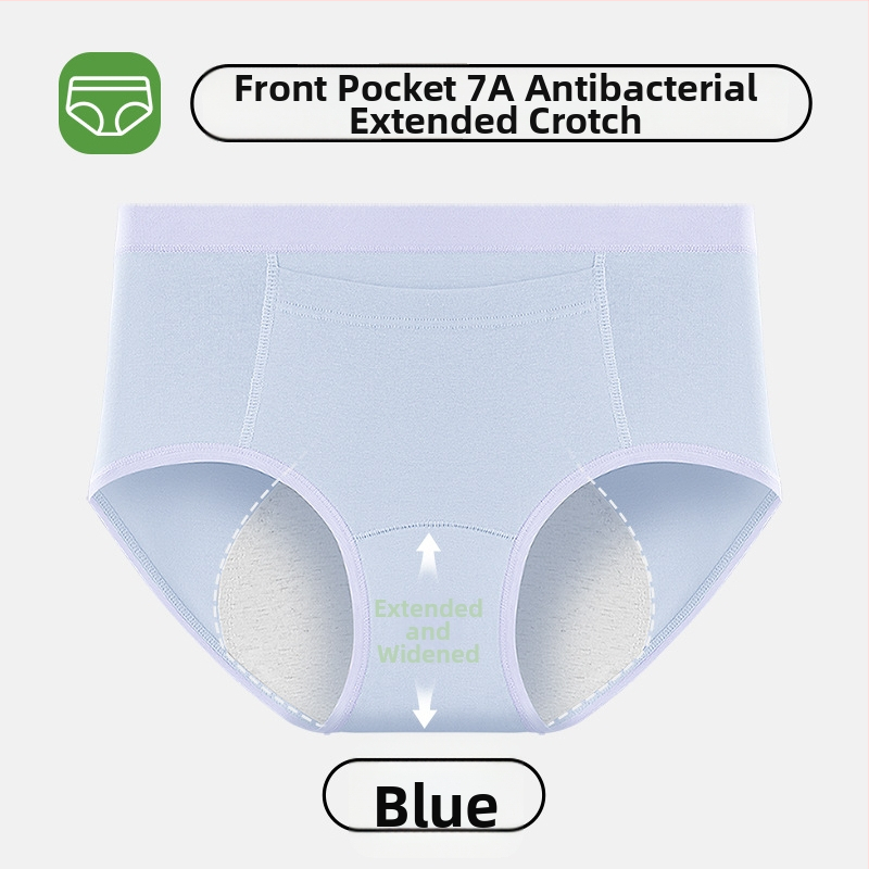 Ženske menstrualne gaće, otporne na curenje, s produženim preponama, visokim strukom, glavni materijal 95% pamuk, podstava 100% pamuk