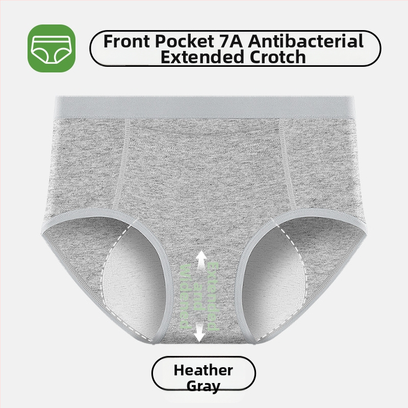 Ženske menstrualne gaće, otporne na curenje, s produženim preponama, visokim strukom, glavni materijal 95% pamuk, podstava 100% pamuk