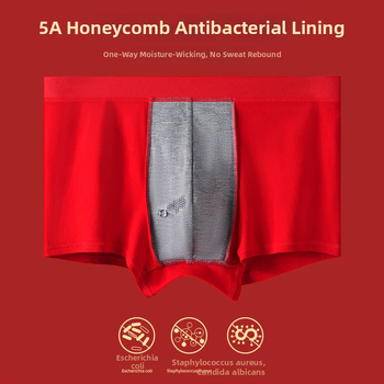 Muške pamučne gaćice bezšivne, srednjeg pojasa, antibakterijske, brzo sušeće, prozračne – Godina Konja