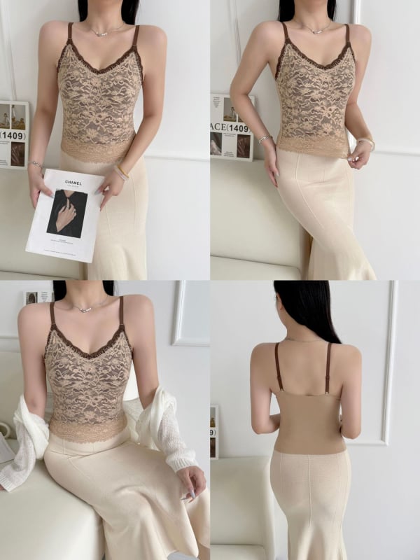 Termalni top od najlona s V-dekolteom, dvostruka sloja, integrirane košarice