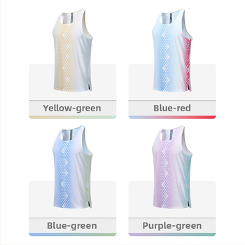 Vyrų be rankovių treniruočių liemenė su spauda — lengva, kvėpuojanti, greitai džiūstanti poliesteris 100%