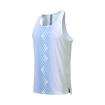 Vyrų be rankovių treniruočių liemenė su spauda — lengva, kvėpuojanti, greitai džiūstanti poliesteris 100%