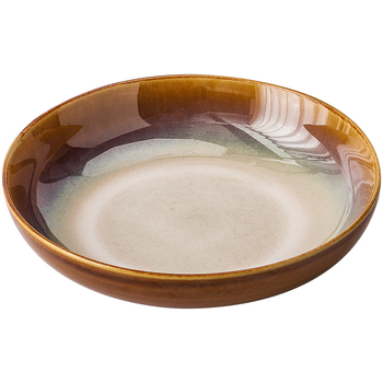 Porcelanska kružna zdjela s glazurom peći — moderni minimalistički stil