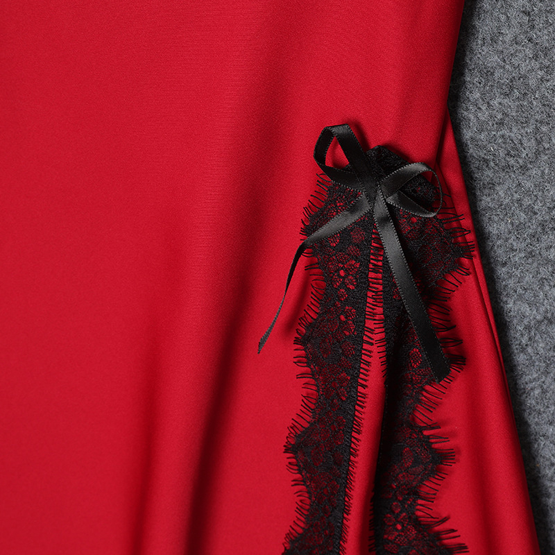 Keresztezett vállú hálóruha, szatén chiffon, vékony anyag, 101–120 g/m², gallér nélküli, ujjatlan