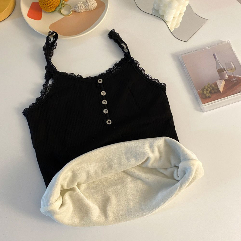 Termális mellény fleece-béléssel, V-nyakú, dupla rétegű nylonanyag, nőknek