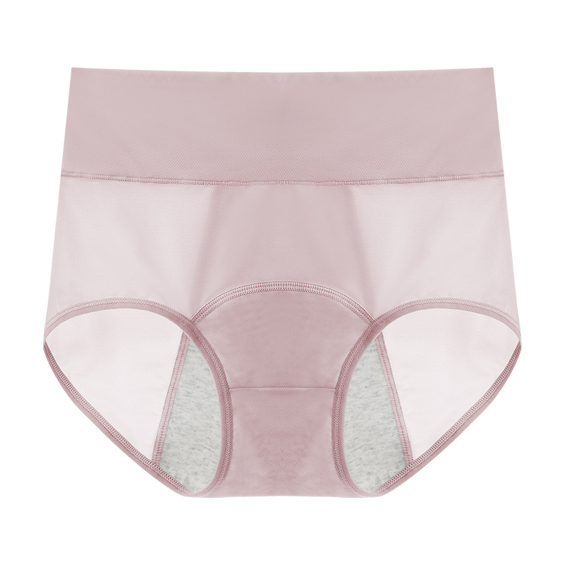 Ženske menstrualne gaćice Ice Silk, prozračne, visoki struk, glavna tkanina 83% najlon, pamukova podstava u preponama, zaštita od curenja