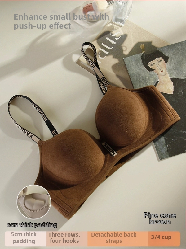 Push-Up grudnjak bez žice, bezšavni, s bočnom podrškom, 3/4 košarice