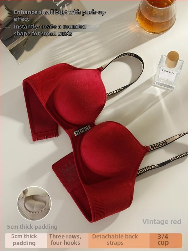 Push-Up grudnjak bez žice, bezšavni, s bočnom podrškom, 3/4 košarice