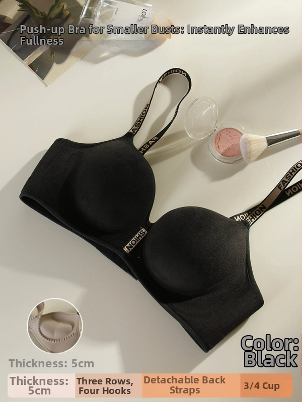 Push-Up grudnjak bez žice, bezšavni, s bočnom podrškom, 3/4 košarice