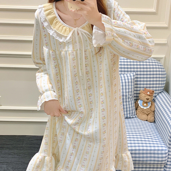 Ženski pidžama set, 100% poliester, dugi rukavi, ovratnik Peter Pan, 251–300 g/m², može se nositi izvana