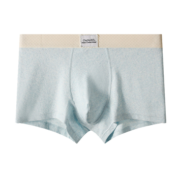 Muške pamučne bokserice s srednjom struku, prozračne, jednobojni uzorak
