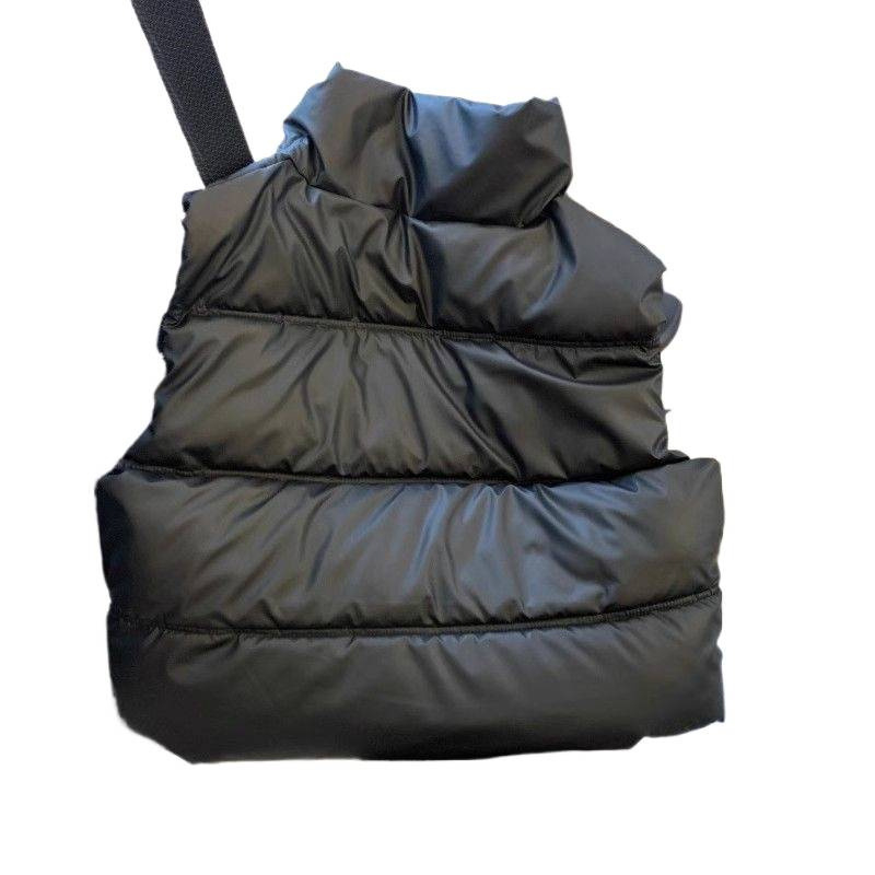 Vestă scurtă de damă, cu umplutură din bumbac-puf, guler polo, impermeabilă, pentru iarnă (2024)