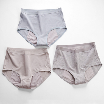 Ženske gaćice od pamuka s visokim strukom, protiv curenja, za menstrualni period