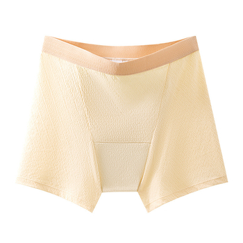Chiloți de perioadă pentru femei, bumbac, antibacterian, talie înaltă, crotch extins, anti-scurgere, stil boxer