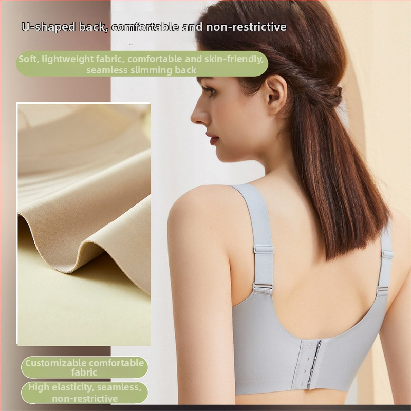 Bezšvová push-up podprsenka s bočnou oporou, 3/4 košíček s tenkým tvarovaním, nylonová čipka, zadné zapínanie so štyrmi radmi háčikov