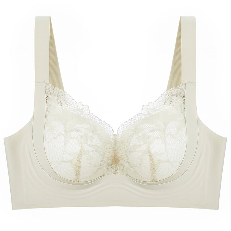 Nesiuvas siuvimo push-up liemenėlė su šonine atrama, 3/4 puodelio plonas formuojamasis puodelis, nailoninės nėriniai audinys, nugaros užtrauktukas su keturiomis kabliukų eilėmis