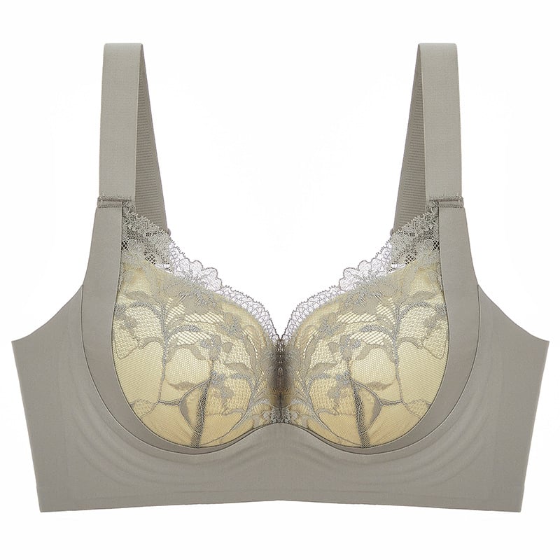 Nesiuvas siuvimo push-up liemenėlė su šonine atrama, 3/4 puodelio plonas formuojamasis puodelis, nailoninės nėriniai audinys, nugaros užtrauktukas su keturiomis kabliukų eilėmis