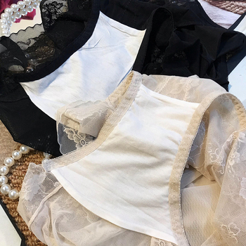 Ženske mrežaste gaćice s čipkom, visokim strukom, prozračni najlon, podstava od viskoze (80-90%)