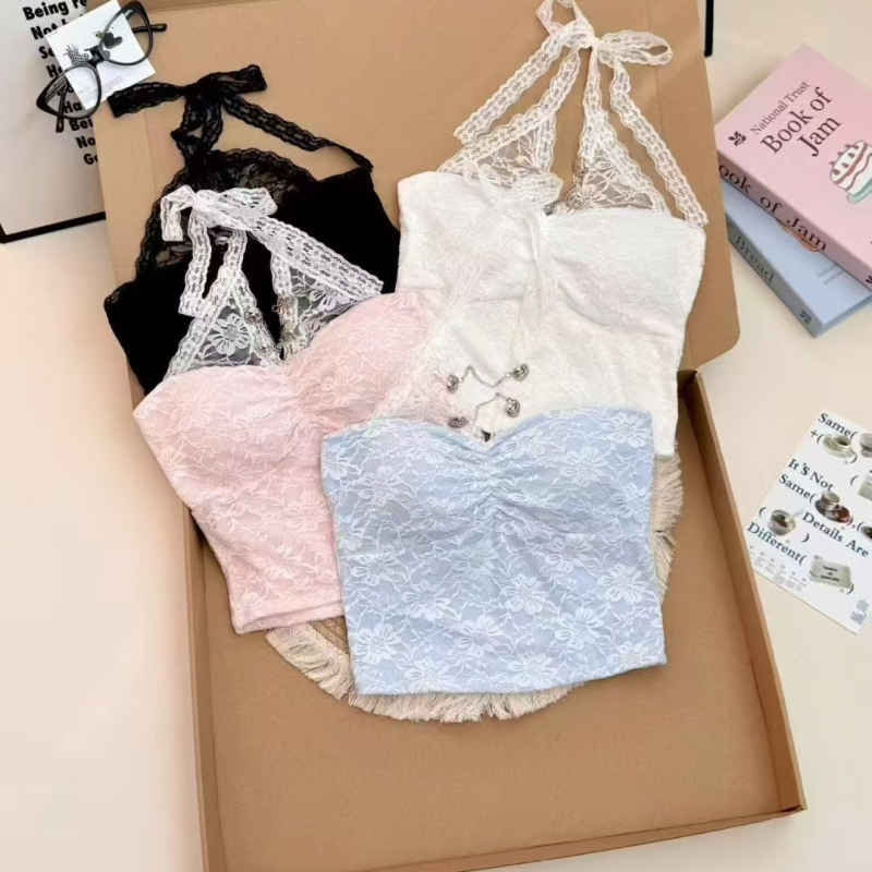 Vintage čipkasti tube top bez naramenica, rayon materijal, Ultra-tanki mold cup, pun košarica, struk duljina