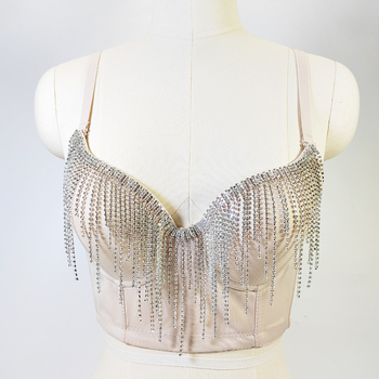 Tube top s resicama i perlicama, trokutični oblik kupa, bez naramenica, oblikuje tijelo, plivački materijal (80–90% poliester)