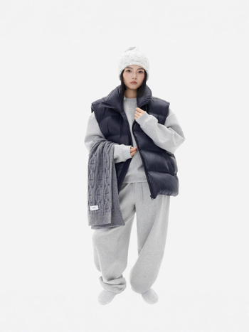 Ženski prsluk Zimao, elegantan gradski stil, stojeći ovratnik, zatvarač, punjenje od patinog pera, poliester tkanina