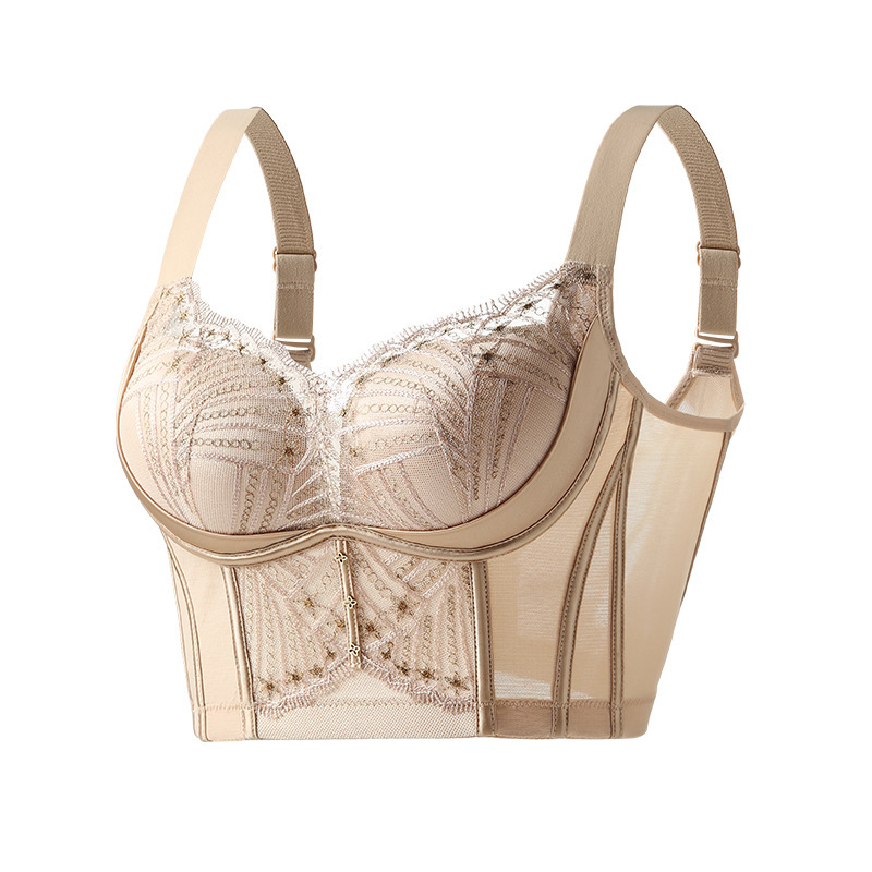 Formázó melltartó csontozattal a felső támogatásért, közepes formázó kosár, nylon anyag, belső nylon bélés, hátul öt sor zárás, rögzített dupla vállpántok, push-up és légáteresztő kényelem