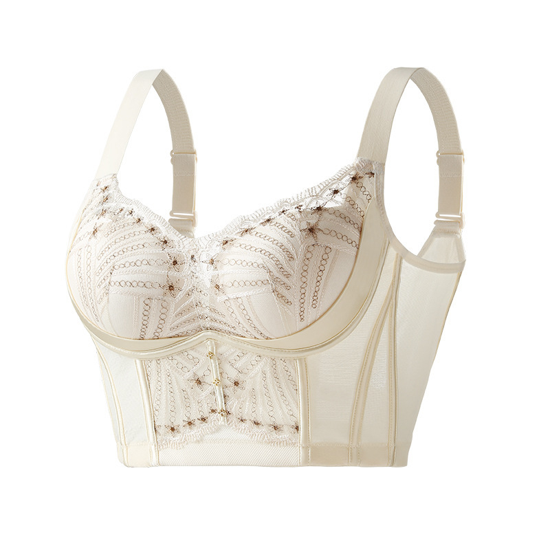 Formázó melltartó csontozattal a felső támogatásért, közepes formázó kosár, nylon anyag, belső nylon bélés, hátul öt sor zárás, rögzített dupla vállpántok, push-up és légáteresztő kényelem