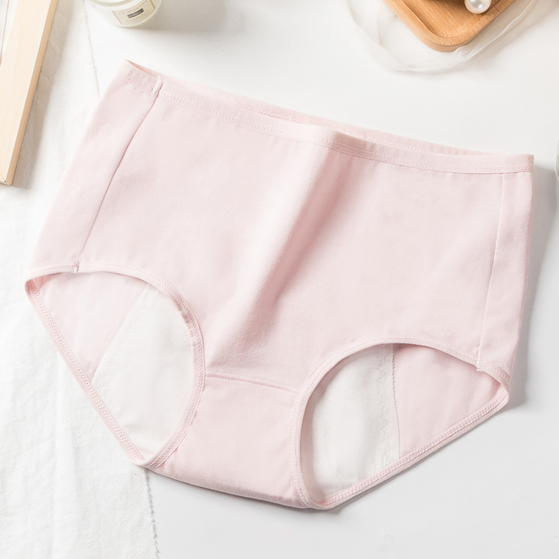 Ženske menstrualne gaćice od 100% pamuka, visoki struk, otpornost na curenje, antibakterijska podstava u području prepona, plus veličina