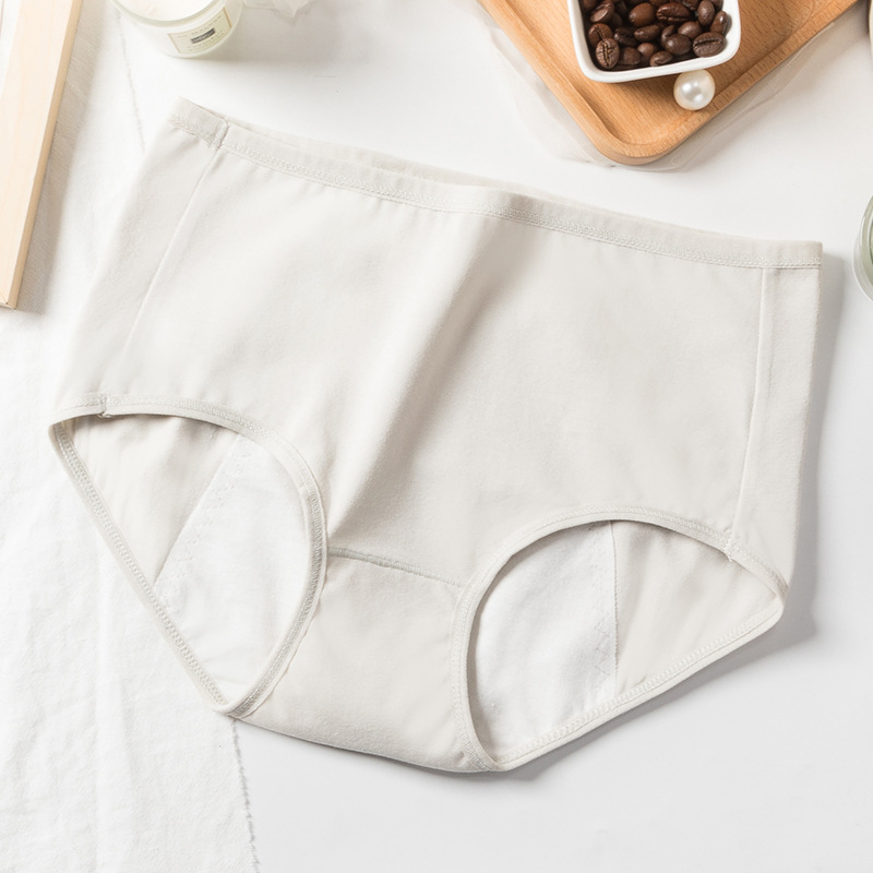 Ženske menstrualne gaćice od 100% pamuka, visoki struk, otpornost na curenje, antibakterijska podstava u području prepona, plus veličina
