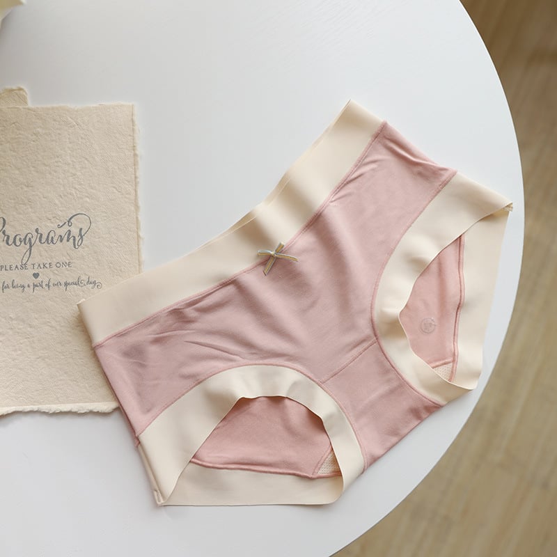 Chiloți de damă talie medie - tricot, fibră de celuloză regenerată, respirabile, căptușeală din viscose, culoare solidă