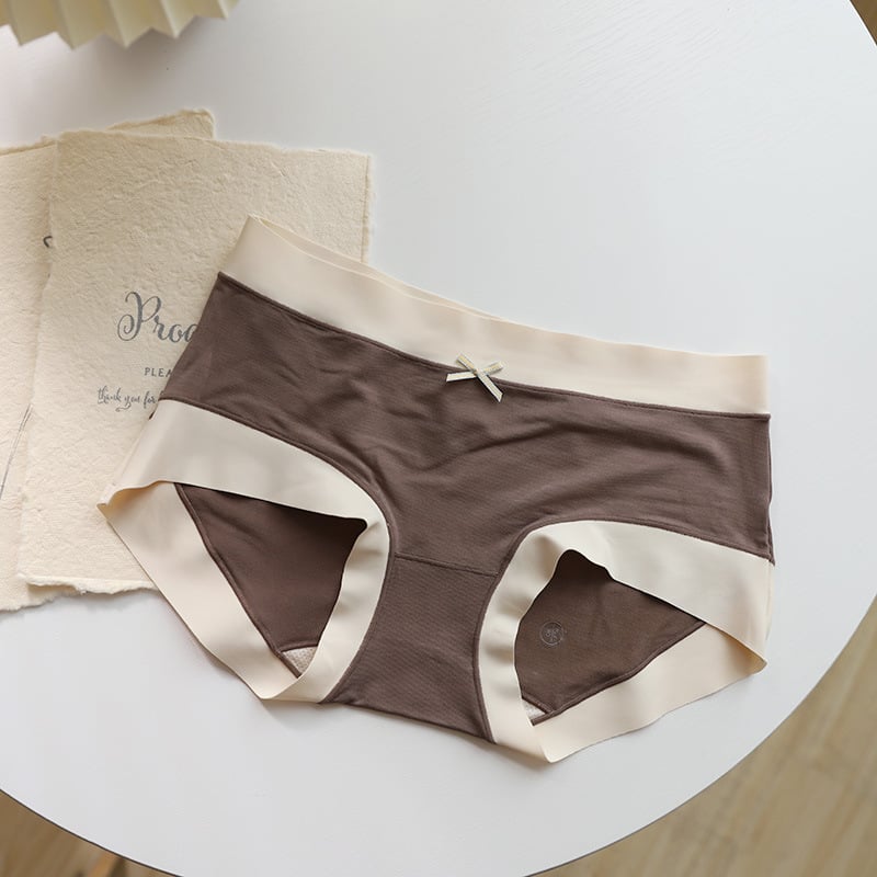 Chiloți de damă talie medie - tricot, fibră de celuloză regenerată, respirabile, căptușeală din viscose, culoare solidă