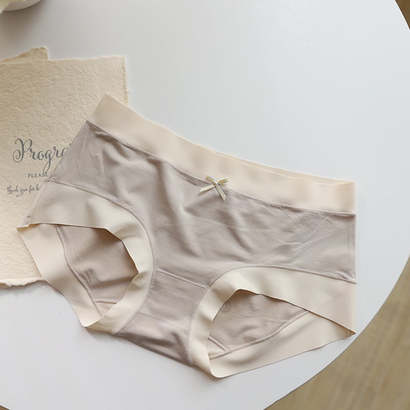 Chiloți de damă talie medie - tricot, fibră de celuloză regenerată, respirabile, căptușeală din viscose, culoare solidă