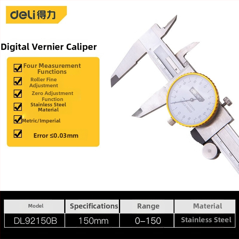 Deli skaitmeninis kaliperis 0-150 mm aukštas tikslumas