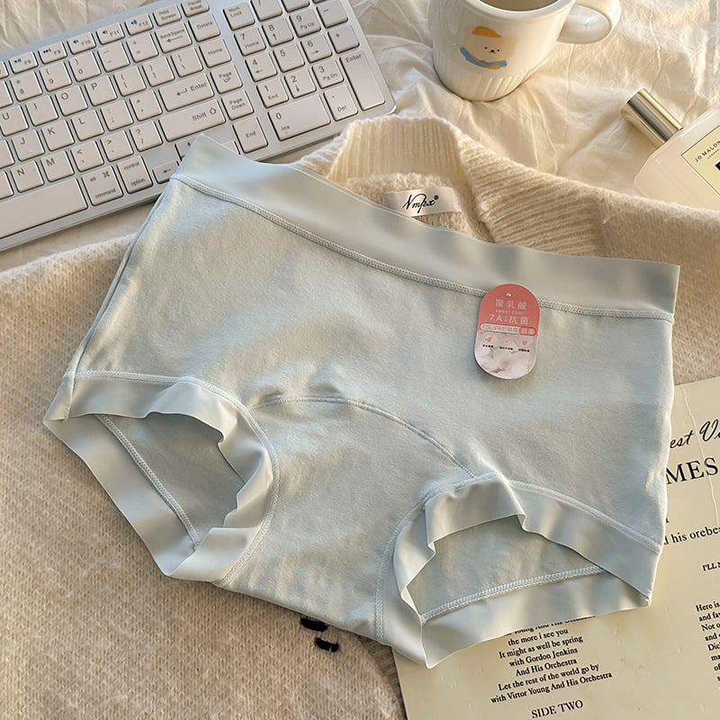 Chiloți din bumbac pentru fete, talie medie, fără linii vizibile, antibacterieni și respirabili