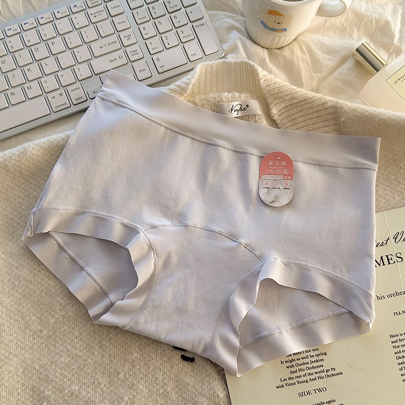 Chiloți din bumbac pentru fete, talie medie, fără linii vizibile, antibacterieni și respirabili