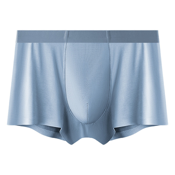 Boxeri bărbați din modal, talie medie, respirabili, antibacterieni, căptușeală în zona inghinală din mătase Mulberry