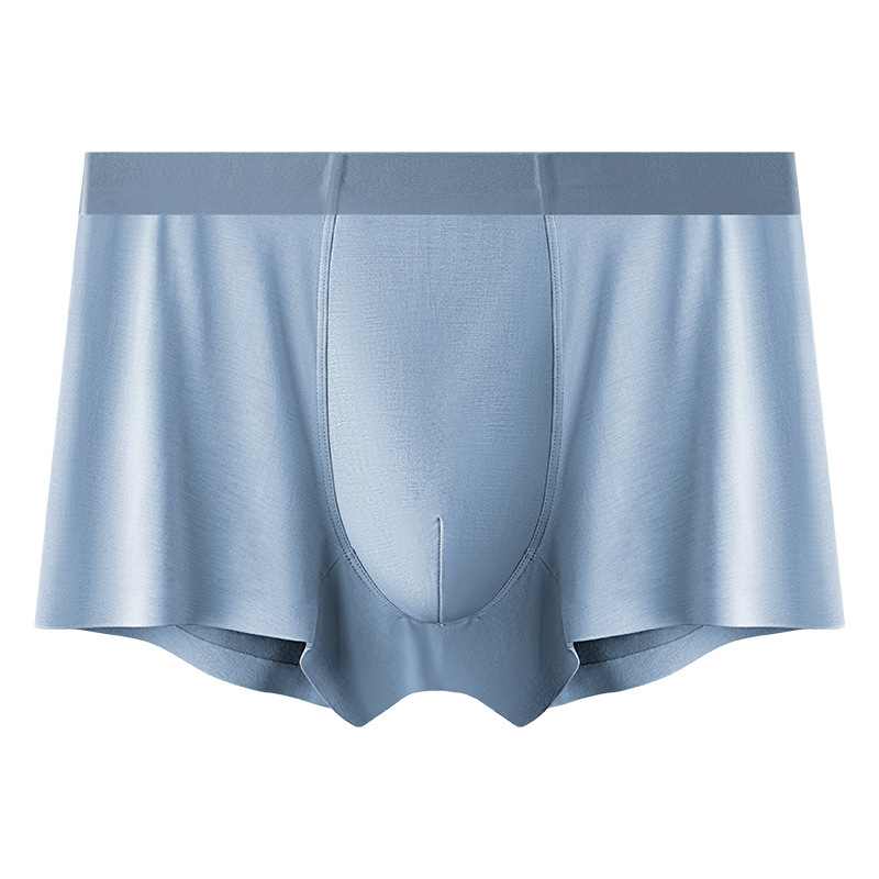 Boxeri bărbați din modal, talie medie, respirabili, antibacterieni, căptușeală în zona inghinală din mătase Mulberry