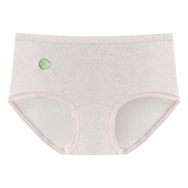 Chiloți femei din bumbac cu protecție antibacteriană, respirabili, talie medie, țesătură tricotată, căptușeală în zona intimă 100% bumbac