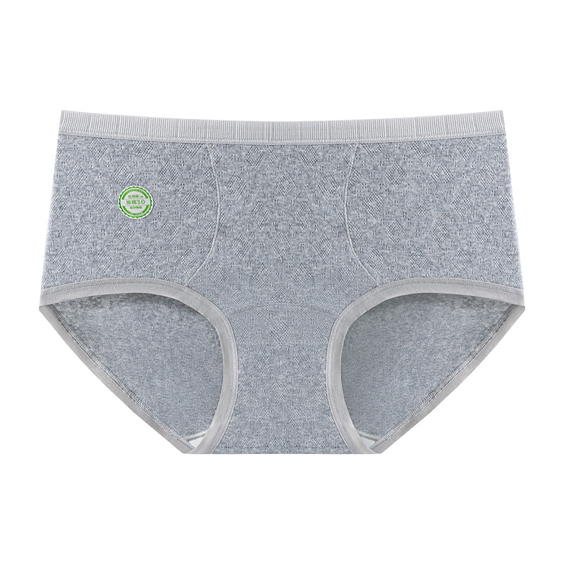 Chiloți femei din bumbac cu protecție antibacteriană, respirabili, talie medie, țesătură tricotată, căptușeală în zona intimă 100% bumbac