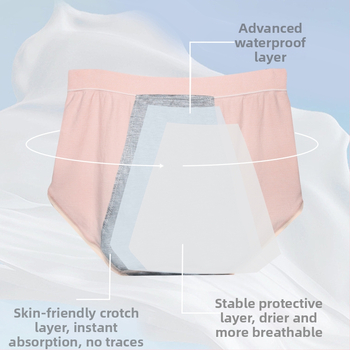 Wennu Lenjerie intimă menstruală fără cusături, cu talie înaltă pentru femei, 90% bumbac, căptușeală din bumbac 100% în zona intimă, anti-curgere