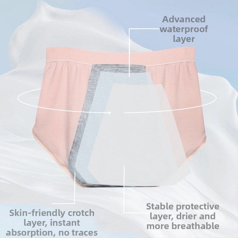 Wennu Lenjerie intimă menstruală fără cusături, cu talie înaltă pentru femei, 90% bumbac, căptușeală din bumbac 100% în zona intimă, anti-curgere