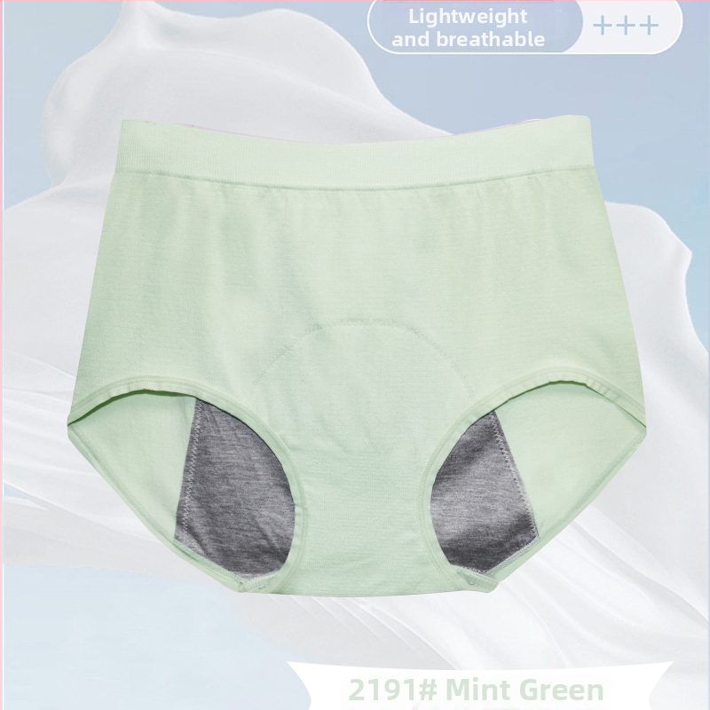 Wennu Lenjerie intimă menstruală fără cusături, cu talie înaltă pentru femei, 90% bumbac, căptușeală din bumbac 100% în zona intimă, anti-curgere