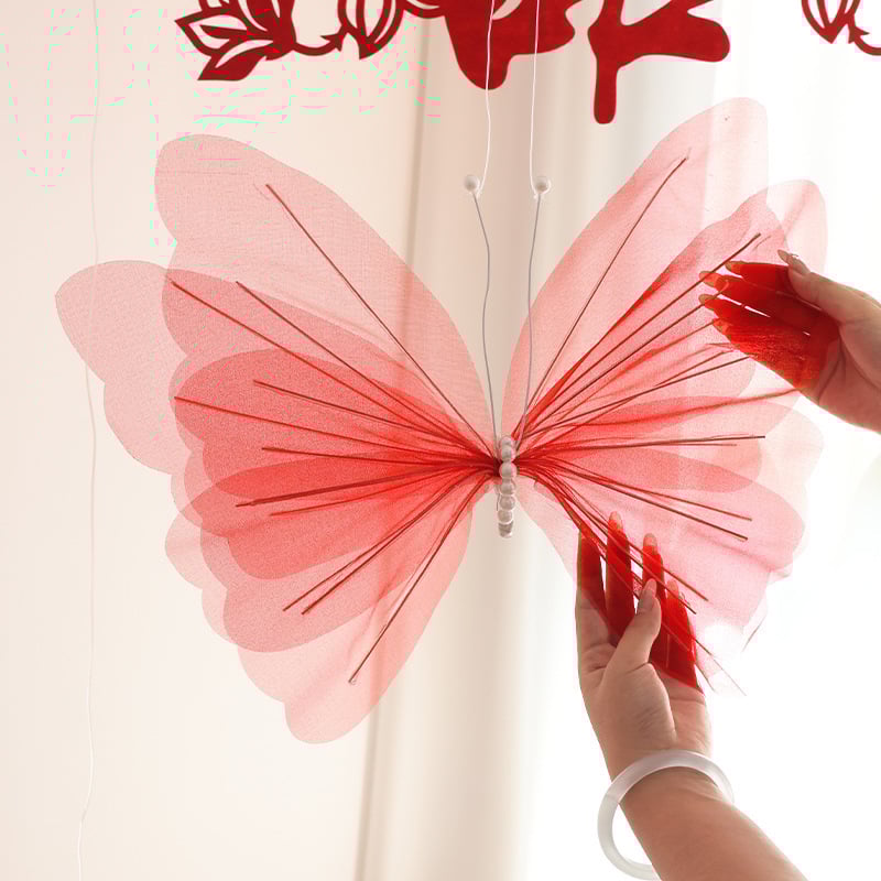 Сватбена декорация от нетъкан текстил с мотив за изрязване на хартия и риба koi, опаковка в OPP пакет, марка Victory, за сватби