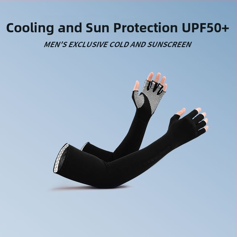 Колоездачни охлаждащи ръкави за мъже — прост стил, нейлонова тъкан, съдържание на нейлон 81–95%, подходящи за младежи и за хора в средна възраст, модерен градски стил