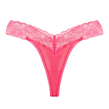 Moteriškos medvilninės be siūlių T formos kelnaitės su žemu juosmeniu, kvėpuojantis mezginys.