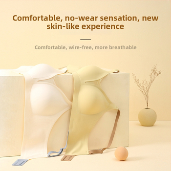 Bevielis belaidis liemenėlė mažam krūtims, blizgios nailono formos kaušeliai su putomis, šoninė parama, nugaros užsegimas su keturiais įsikabinimo kilpelėmis